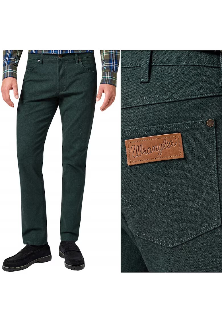 Wrangler Мъжки дънки Greensboro - тъмнозелен - Зелен