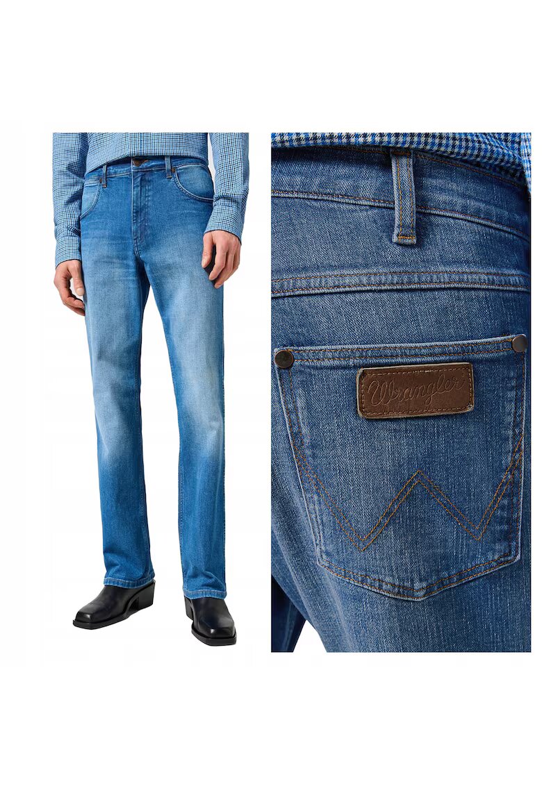 Wrangler Мъжки дънки - Horizon - права кройка - висока талия - цип - дълги - 5 джоба - памук - еластан -