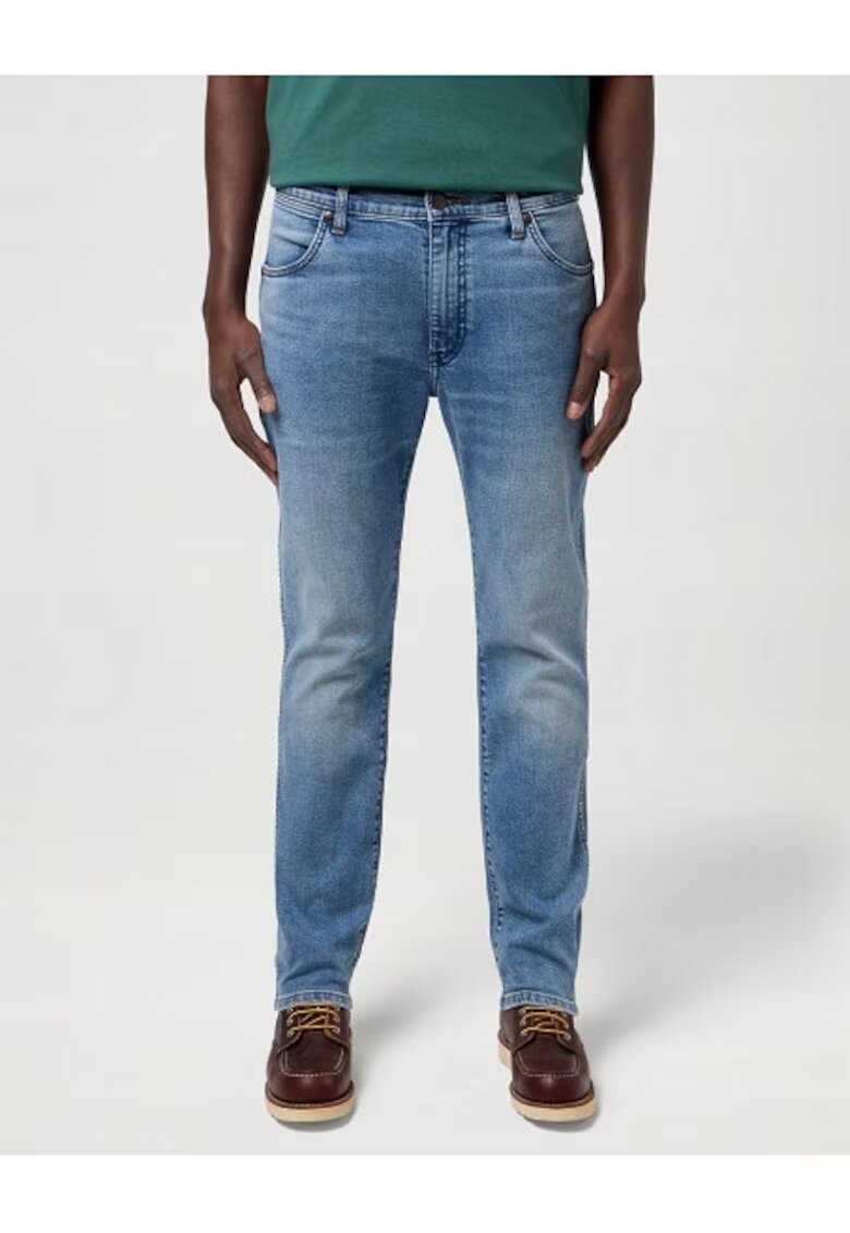 Wrangler Мъжки дънки - Larston - Slim Fit - Ниска талия - 5 джоба - Цип - Дълги - Памук - W30-L34 US