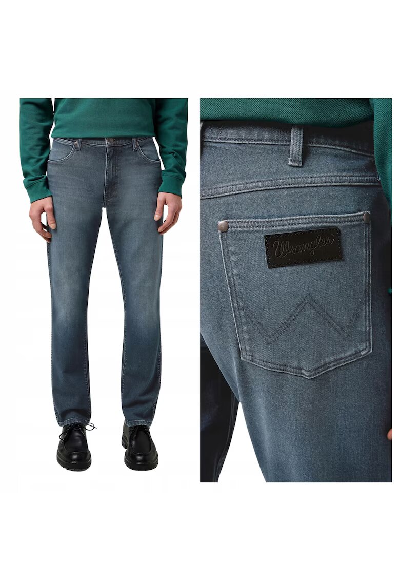 Wrangler Мъжки дънки - Larston - Slim Fit - Ниска талия - 5 джоба - Цип - Дълги - Памук - W31-L30 US