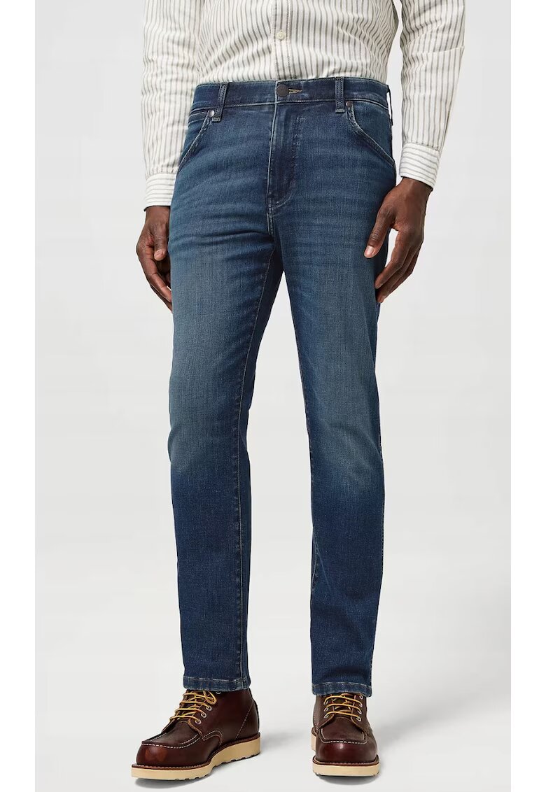 Wrangler Мъжки дънки Larston - слим фит - син памук