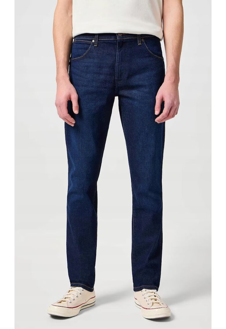 Wrangler Мъжки дънки Larston - слим - памук/еластан - тъмносини -