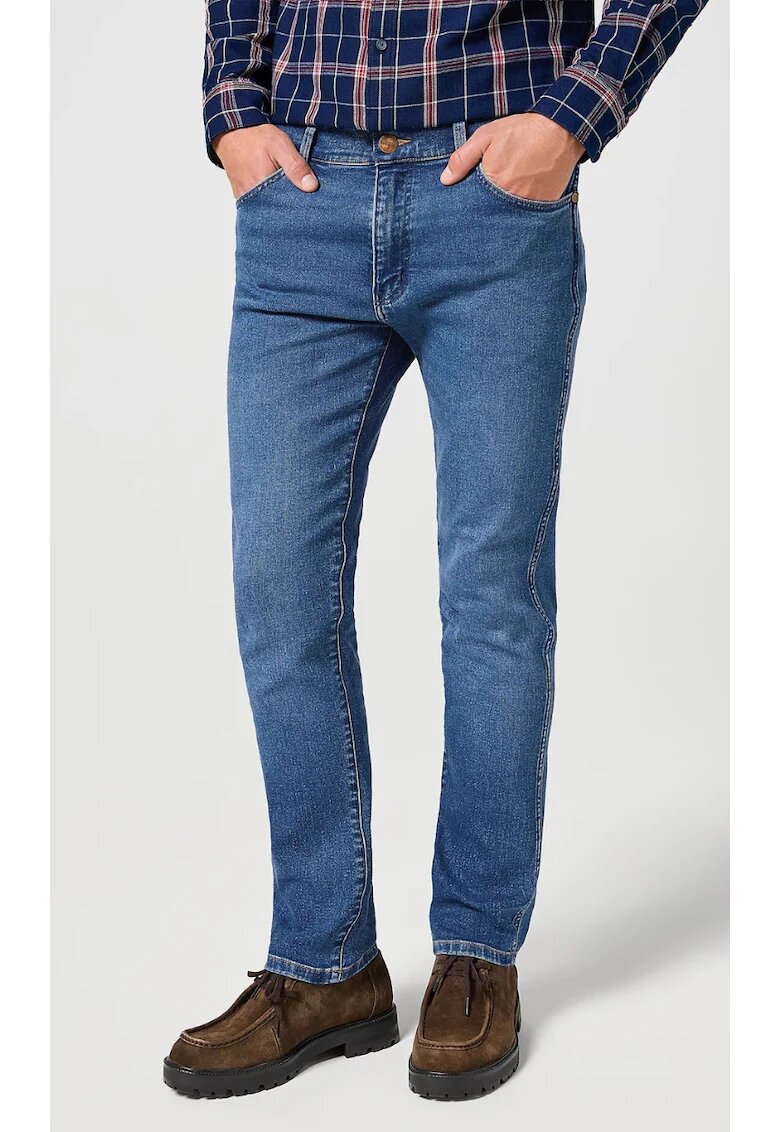 Wrangler Мъжки дънки - Larston - slim tapered - тъмносин - памук - колекция We Care