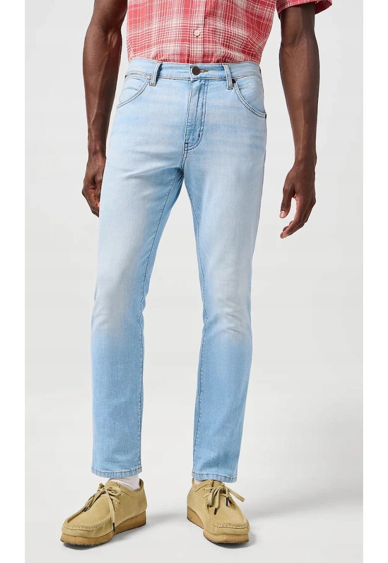 Wrangler Мъжки дънки Larston Spur - памук/полиестер/еластан - светлосин
