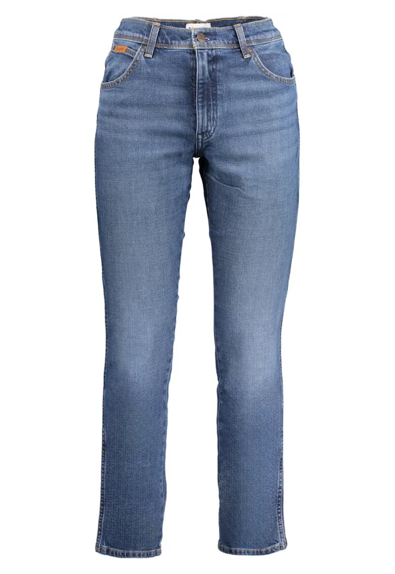 Wrangler Мъжки дънки Larston - средна талия и кройка Slim fit - тъмно сини