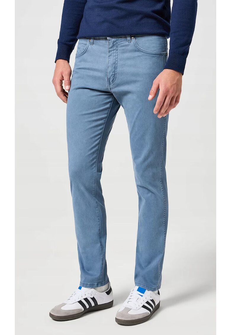 Wrangler Мъжки дънки Larston - светлосини - леко еластични - средна талия - памук