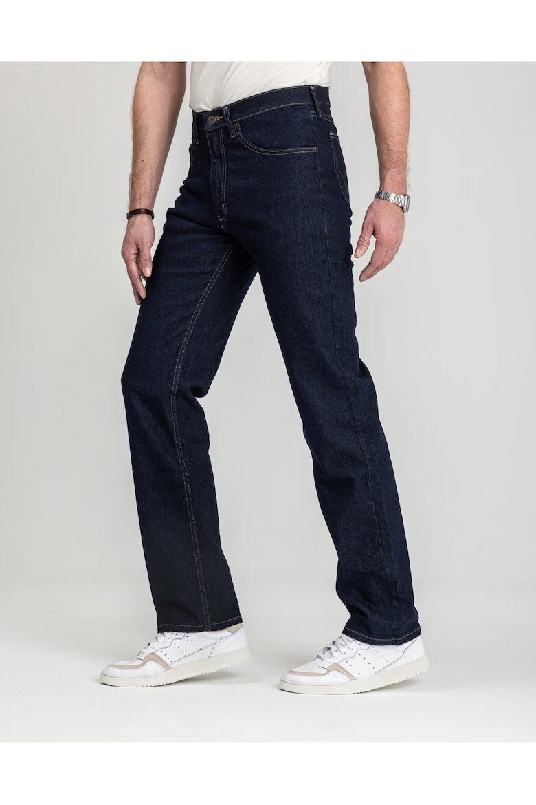 Wrangler Мъжки дънки Regular Straight Fit Средна талия 5 джоба Цип Дълги Памук Син