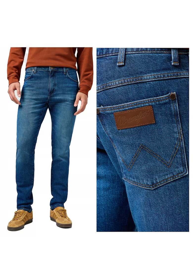Wrangler Мъжки дънки - River - Slim Fit - Средна талия - 5 джоба - Цип - Дълги - Памук - W31-L30 US