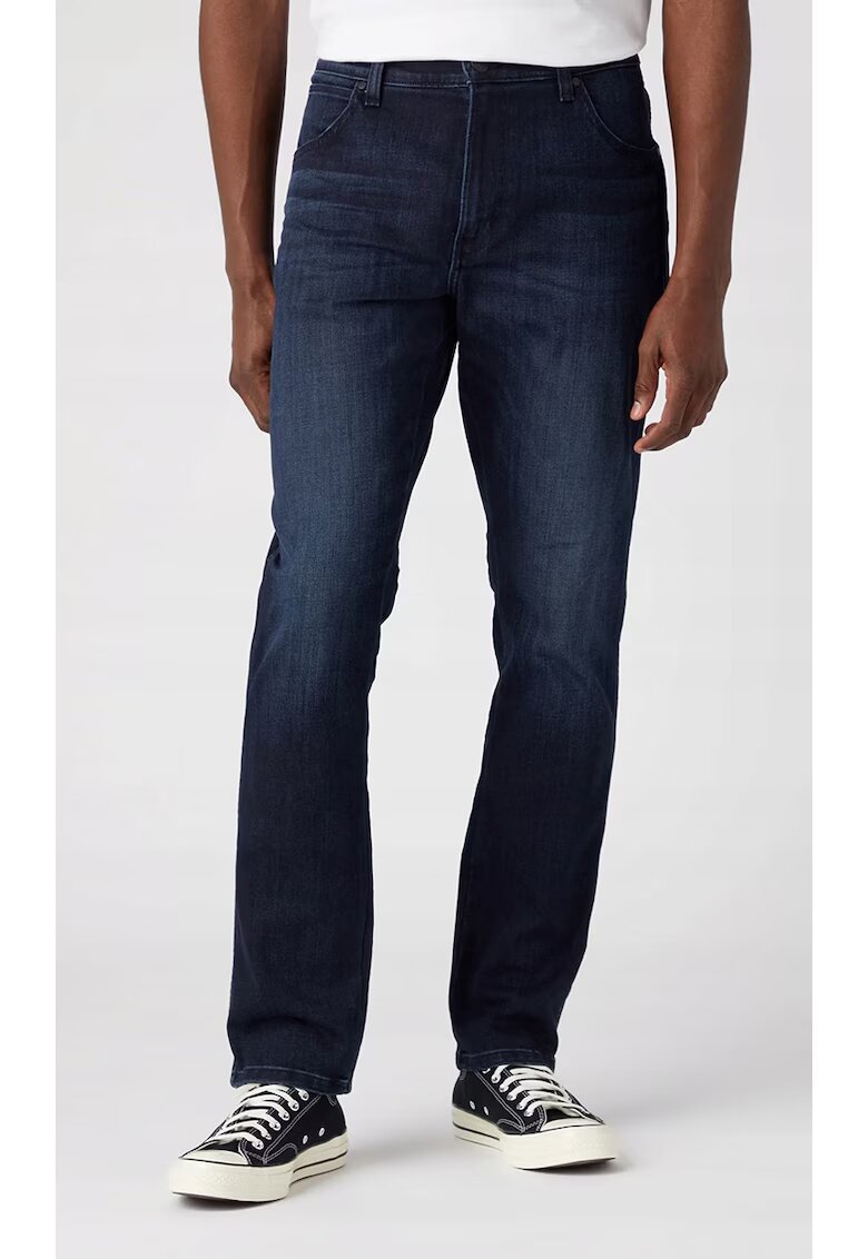 Wrangler Мъжки дънки River - стеснени - тъмносини - памук - колекция We Care