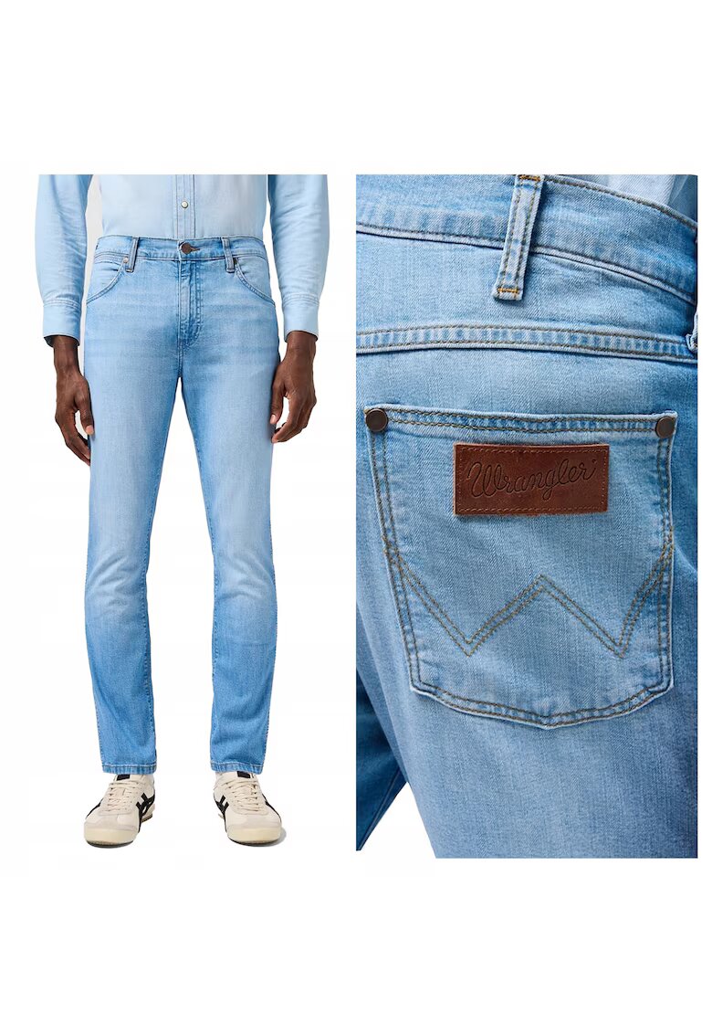 Wrangler Мъжки дънки - серия 19 - Slim Fit - ниска талия - 5 джоба - цип - дълги - памук - W36-L34 US