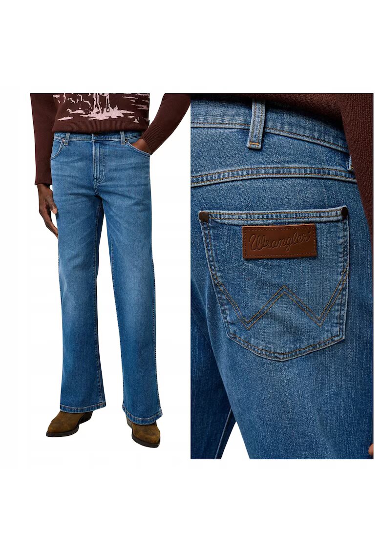 Wrangler Мъжки дънки - свободен - прав силует - средна талия - дълги - с цип - 5 джоба - памук -
