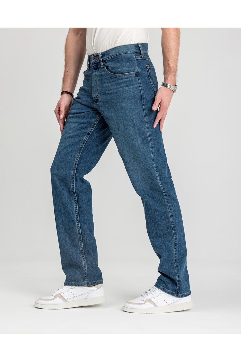 Wrangler Мъжки дънки Свободна кройка Права кройка Средна талия 5 джоба Дълги Цип Памук Син Син