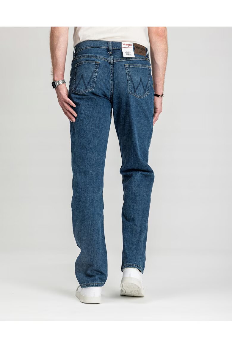 Wrangler Мъжки дънки Свободна кройка Права кройка Средна талия 5 джоба Дълги Цип Памук Син Син