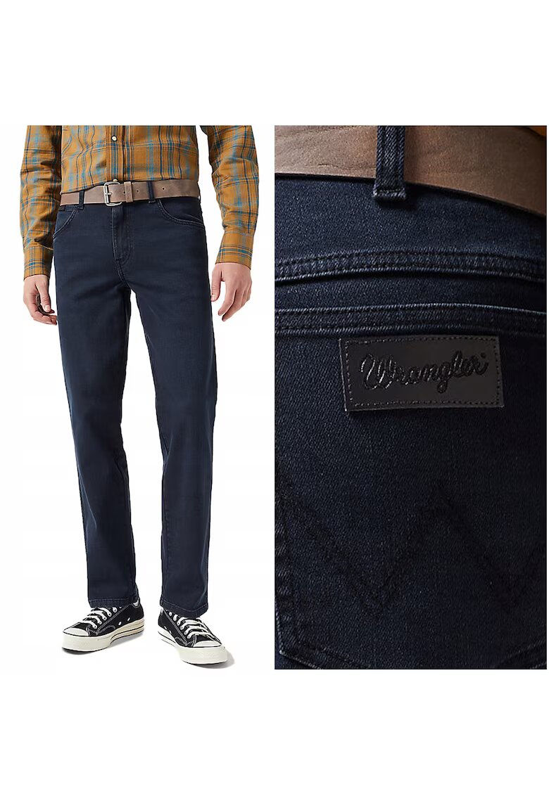 Wrangler Мъжки дънки - Texas - Права кройка - Средна талия - 5 джоба - Цип - Дълги - Памук - W34-L34 US