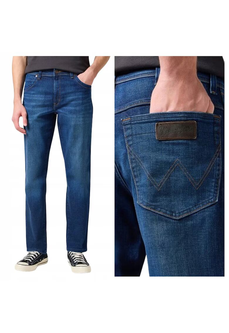 Wrangler Мъжки дънки - Texas - права кройка - средна талия - цип - дълги - 5 джоба - памук - W30-L30 US