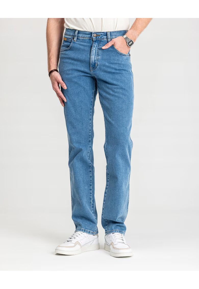 Wrangler Мъжки дънки - Texas - Права кройка - Средна талия - Цип - Дълги - 5 джоба - Памук - W30-L34 US
