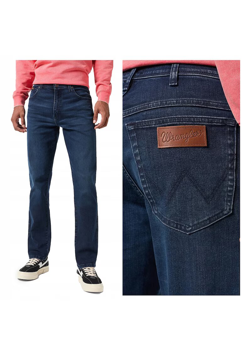 Wrangler Мъжки дънки - Texas - Slim Fit - Средна талия - Цип - Дълги - 5 джоба - Памук - W31-L30 US