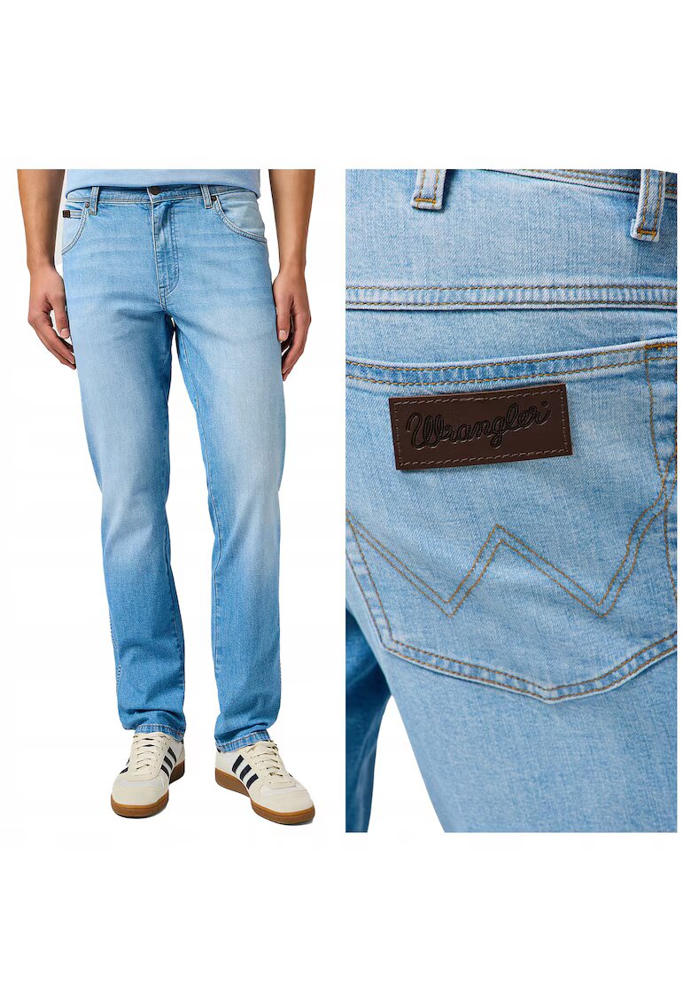 Wrangler Мъжки дънки - Texas - Slim Fit - Средна талия - Цип - Дълги - 5 джоба - Памук - W36-L30 US