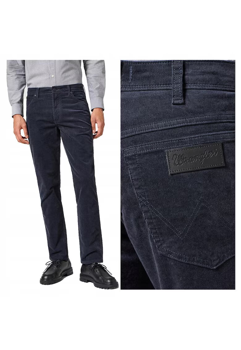 Wrangler Мъжки дънки - Texas Slim - Права кройка - Средна талия - Цип - Дълги - 5 джоба - Памук -