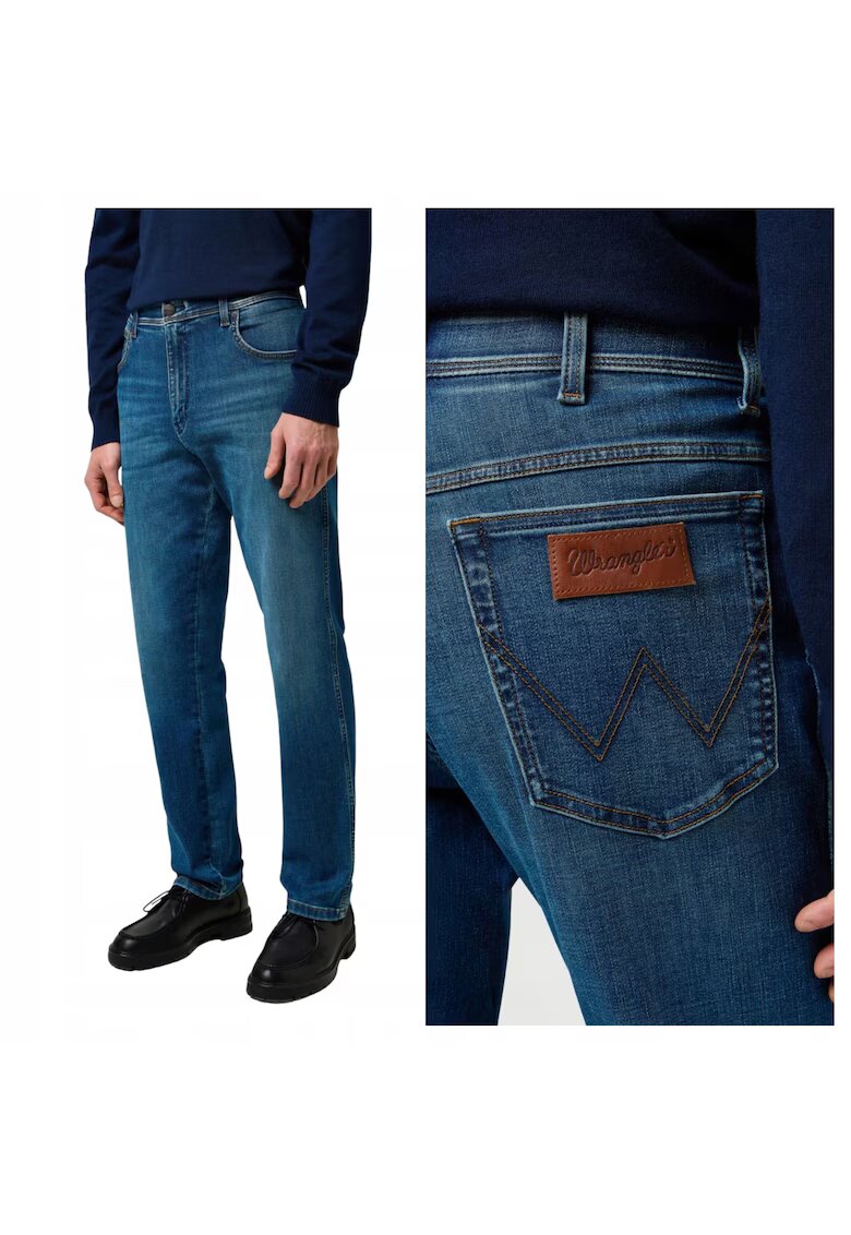 Wrangler Мъжки дънки Texas Slim - син - W33-L34
