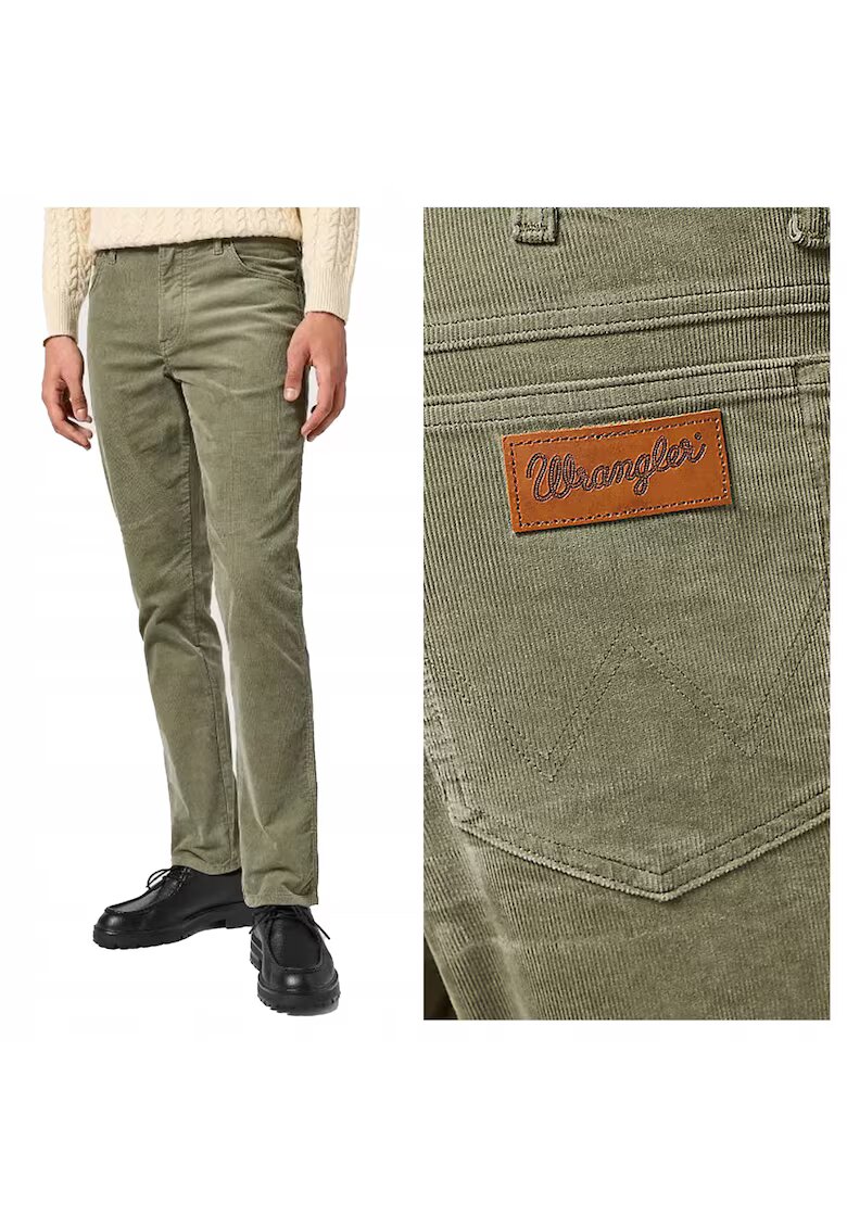 Wrangler Мъжки дънки Texas Slim - Slim Fit - Средна талия - 5 джоба - Цип - Дълги - Памук -