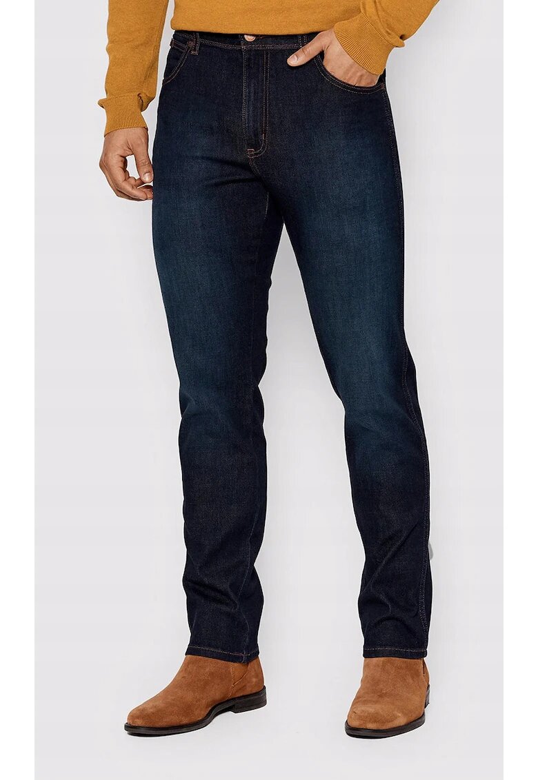 Wrangler Мъжки дънки Texas Slim - тъмносини - много еластични - от колекцията We Care