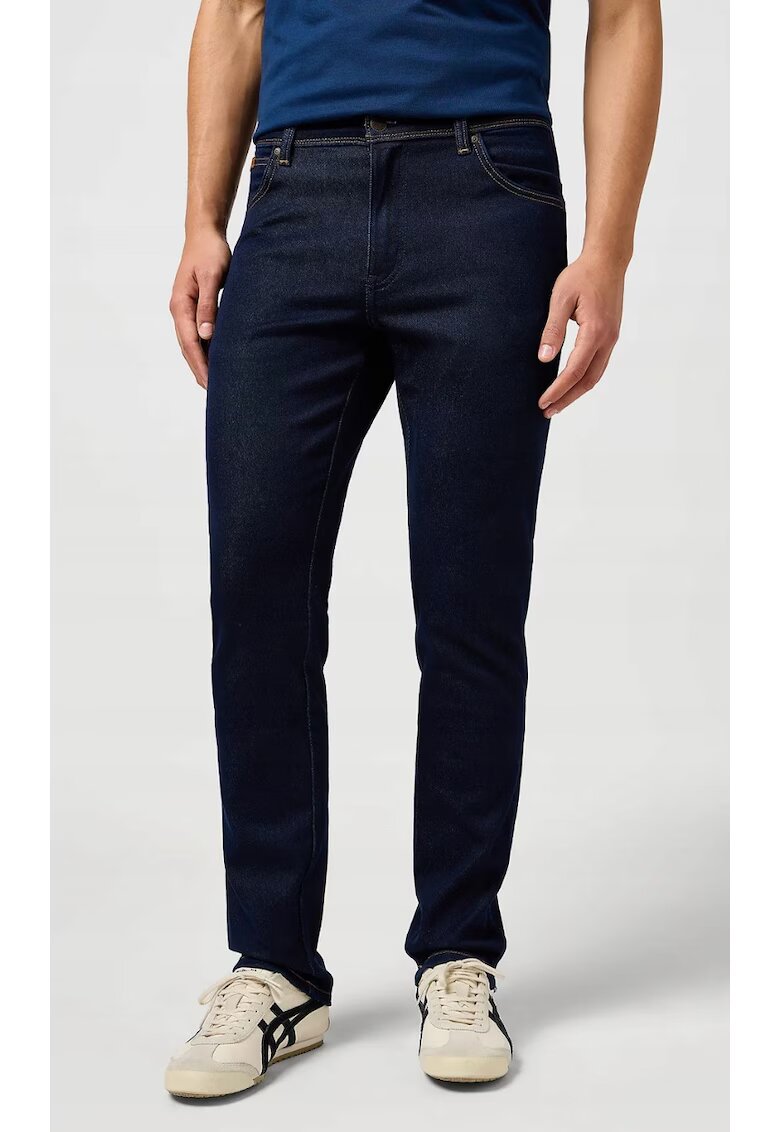 Wrangler Мъжки дънки Texas Slim - втален модел - тъмносини - памук