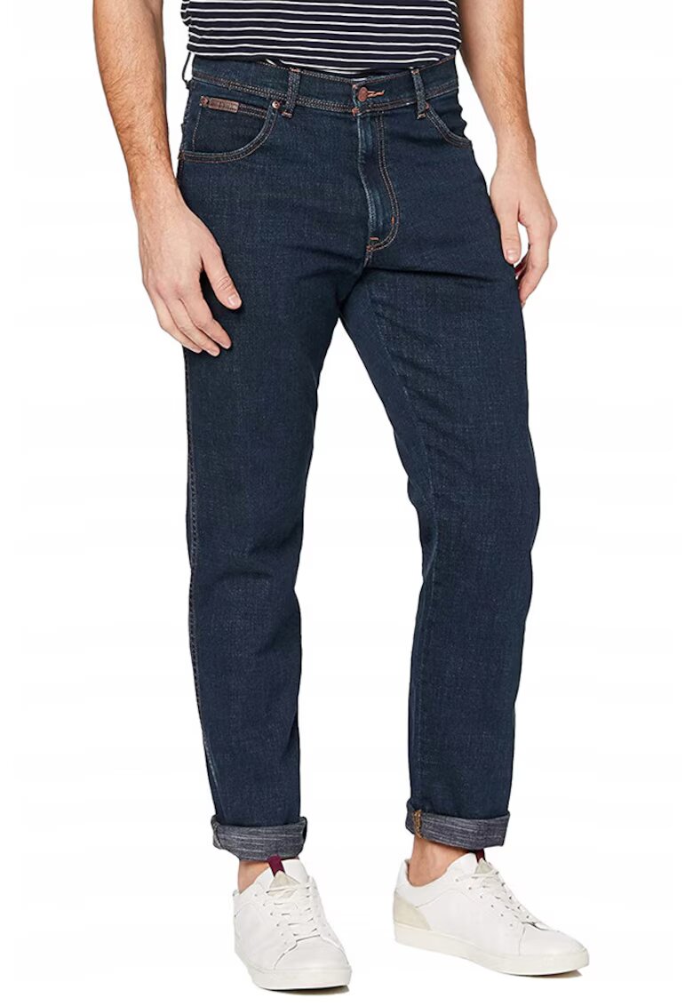 Wrangler Мъжки дънки Texas Slim - вталена кройка - 99% памук