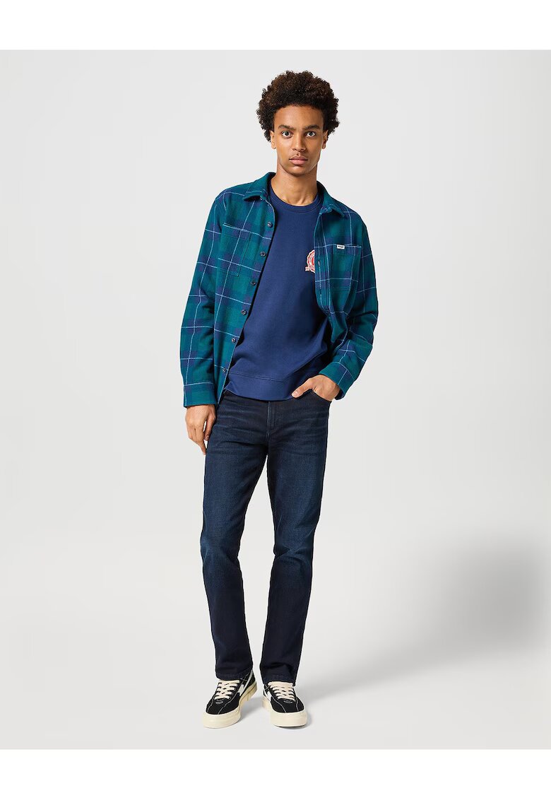 Wrangler Мъжки дънки - Texas Slim - Вталена кройка - Средна талия - Цип - Дълги - 5 джоба - Памук - W31-L32 US