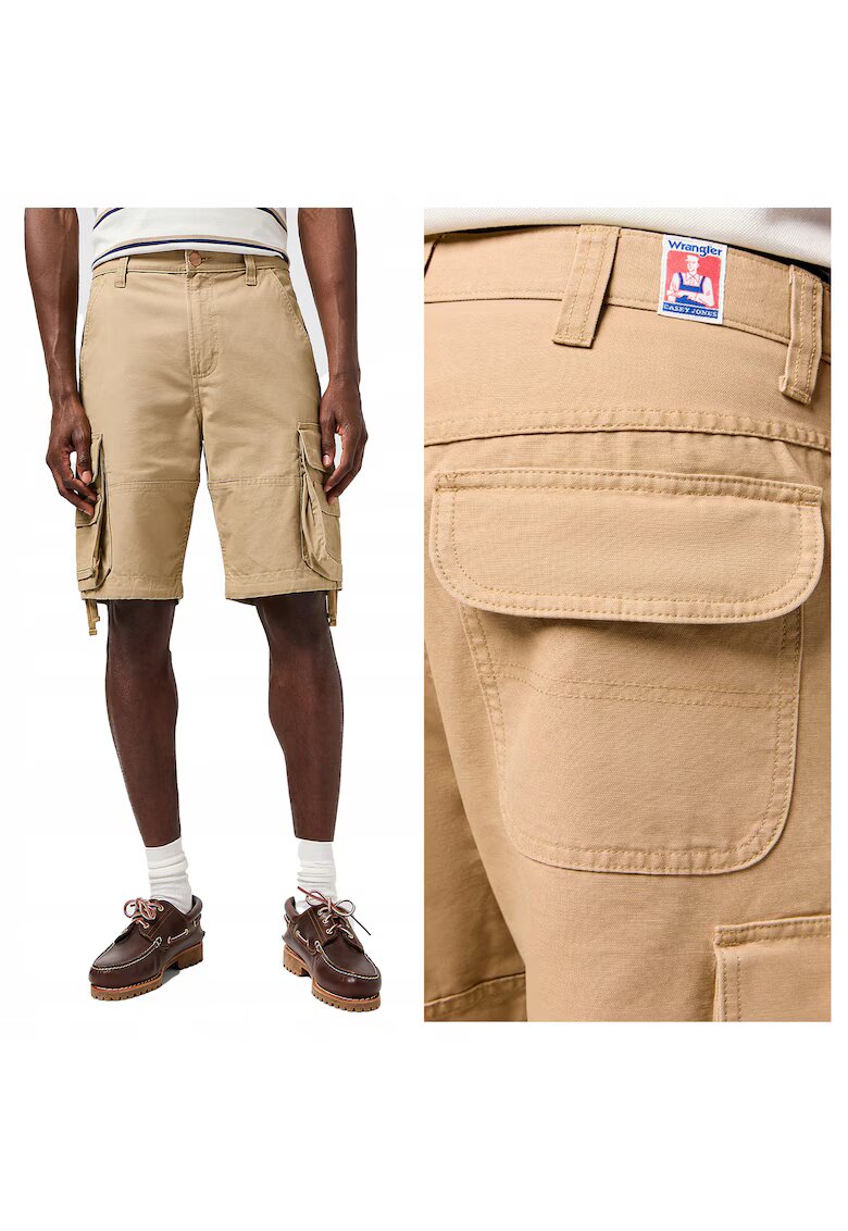 Wrangler Мъжки къси панталони - CJ Cargo Short - Regular Fit - Висока талия - Къси - Цип - 5 джоба - Памук - US - Кафяв