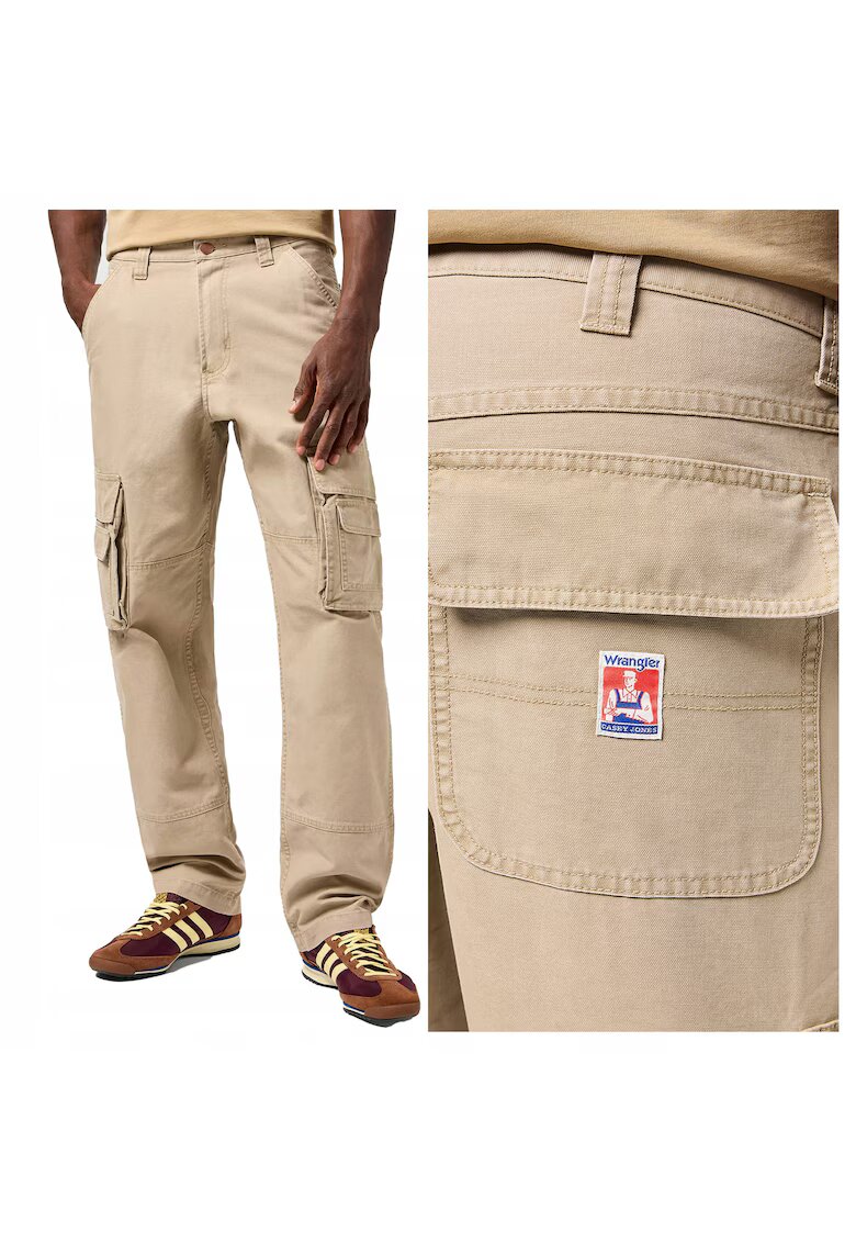 Wrangler Мъжки панталон - Cj Rel Cargo Pant - права кройка - средна талия - цип - дълъг - 5 джоба - памук -