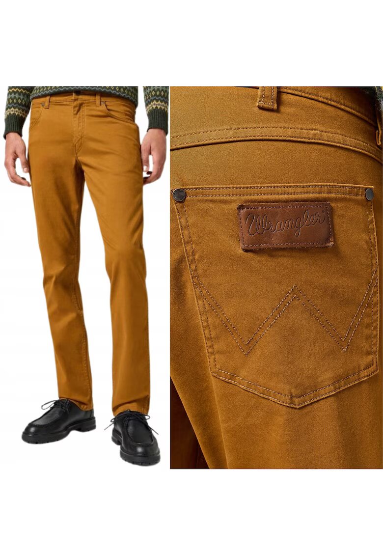 Wrangler Мъжки панталон Greensboro 803 - Прав - W30 L30 - 02 Brown