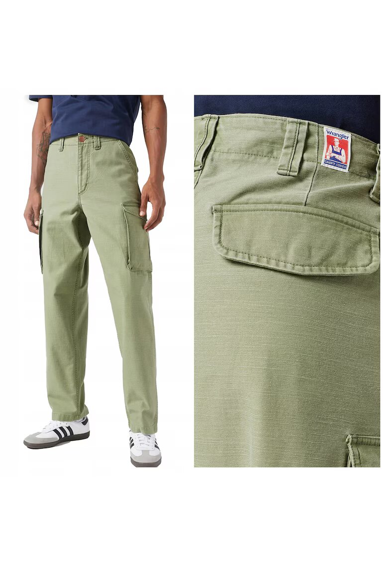Wrangler Мъжки панталони - Casey Jones - права кройка - средна талия - цип - дълги - 5 джоба - памук - кафяви