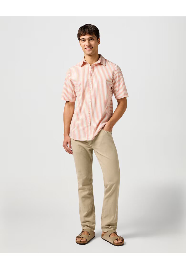 Wrangler Мъжки панталони - Greensboro - бежови - памук