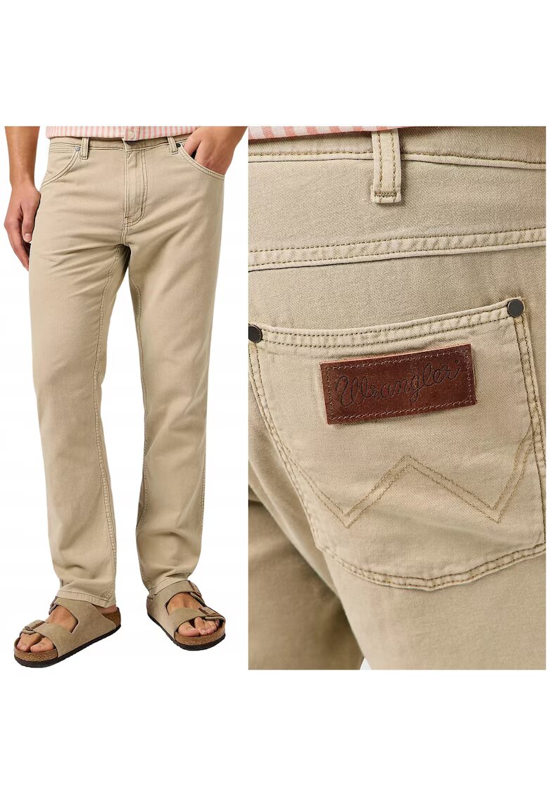 Wrangler Мъжки панталони Greensboro - бежови - права кройка - Бежов