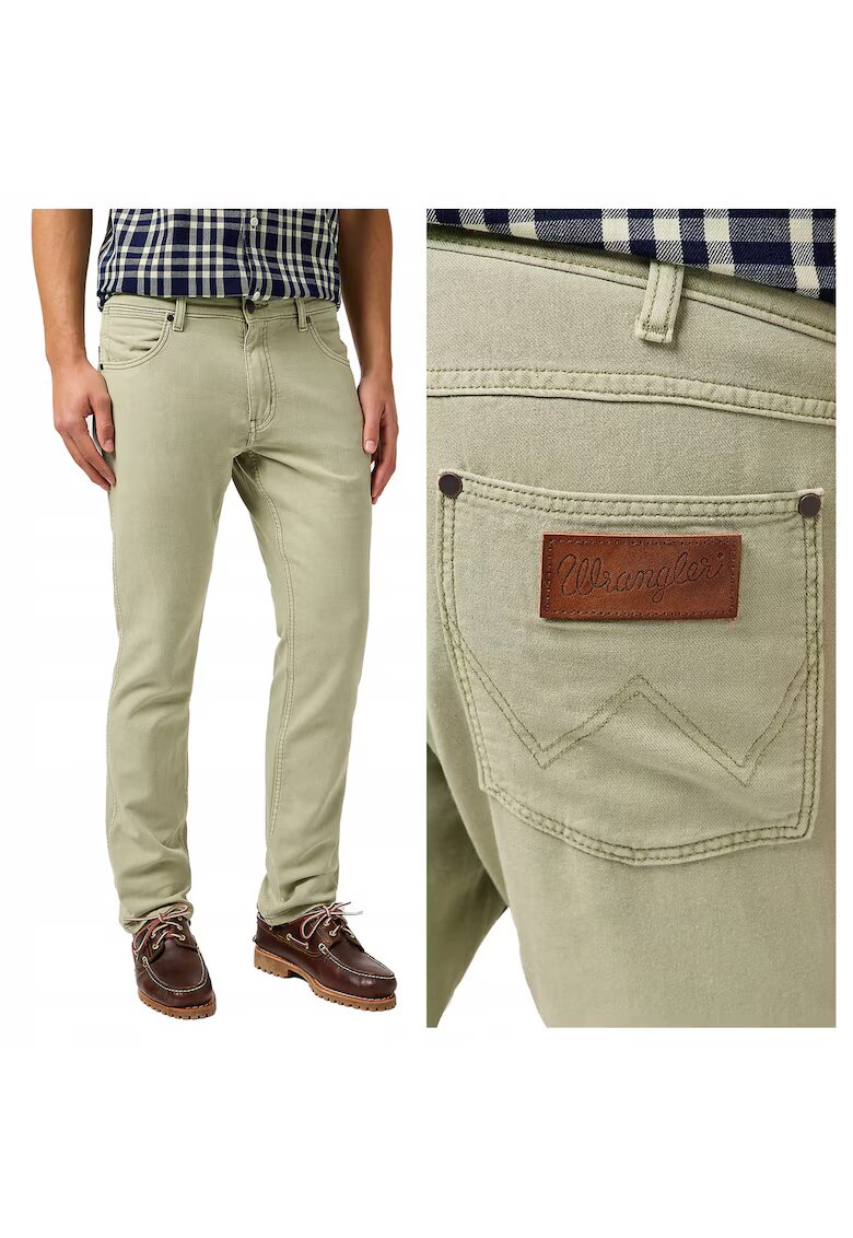 Wrangler Мъжки панталони - Greensboro - Regular Fit - С цип - 5 джоба - Дълги - Памук - Зелени