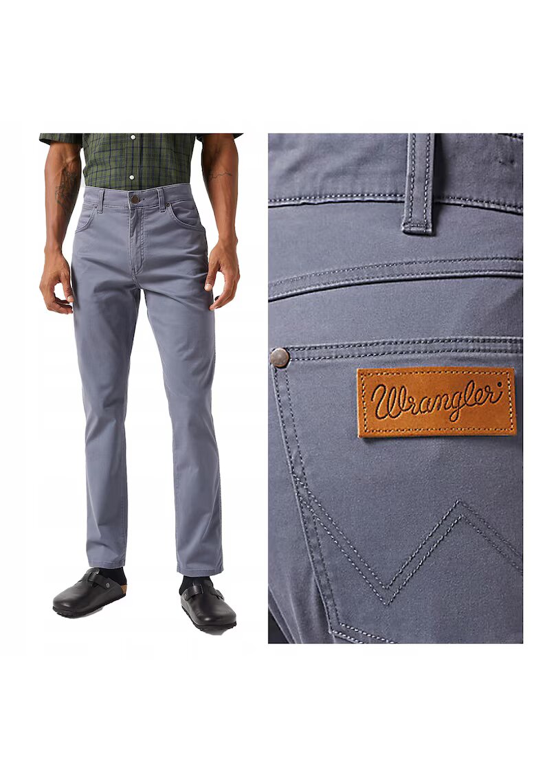 Wrangler Мъжки панталони - Larston - Slim Fit - С цип - 5 джоба - Дълги - Памук