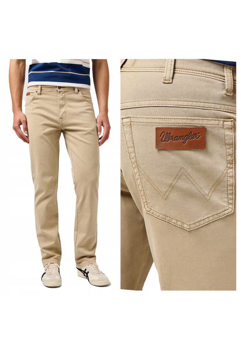 Wrangler Мъжки панталони - Texas - Regular Fit - С цип - 5 джоба - Дълги - Памук - W31-L32 US - Кафяви