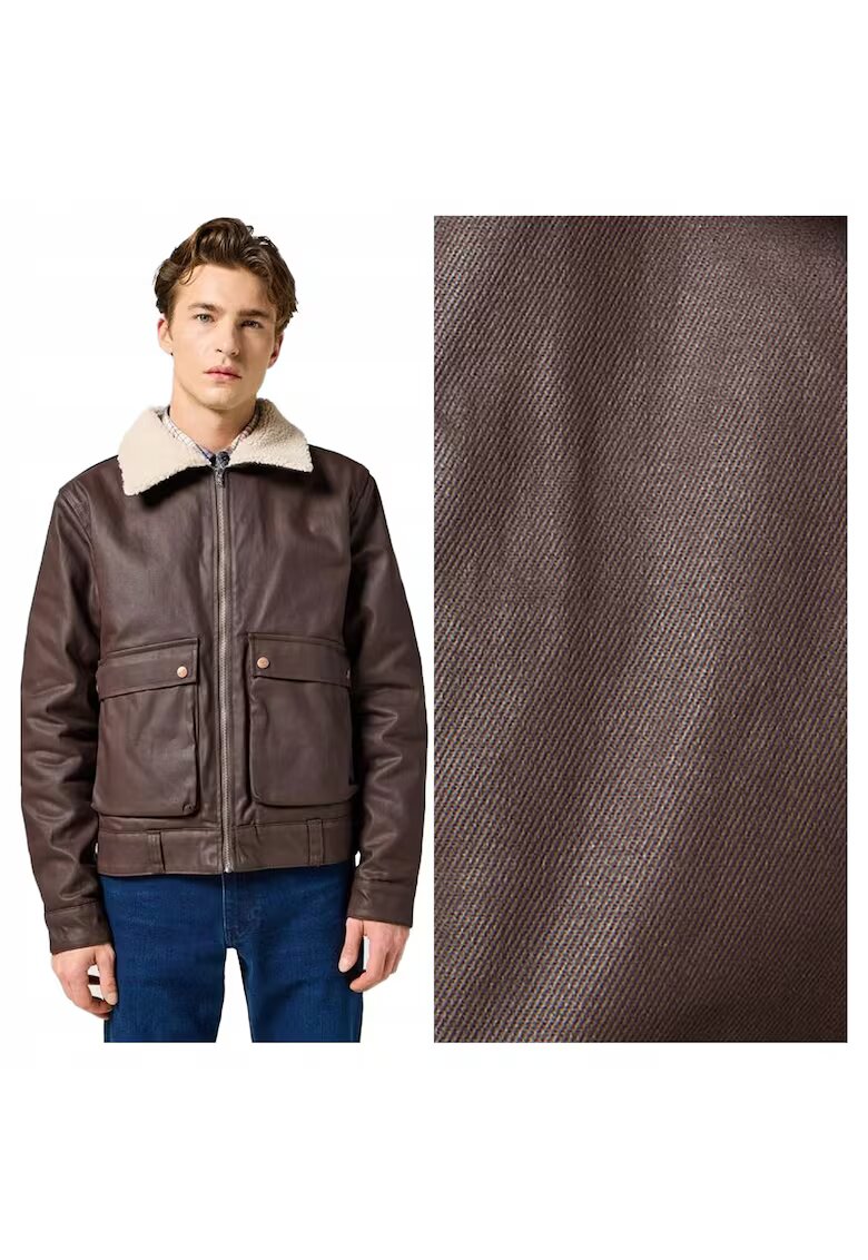 Wrangler Мъжко яке - Aviator - Regular Fit - Класически дизайн - Дълги ръкави - 2 джоба - С цип - Памук - S INTL