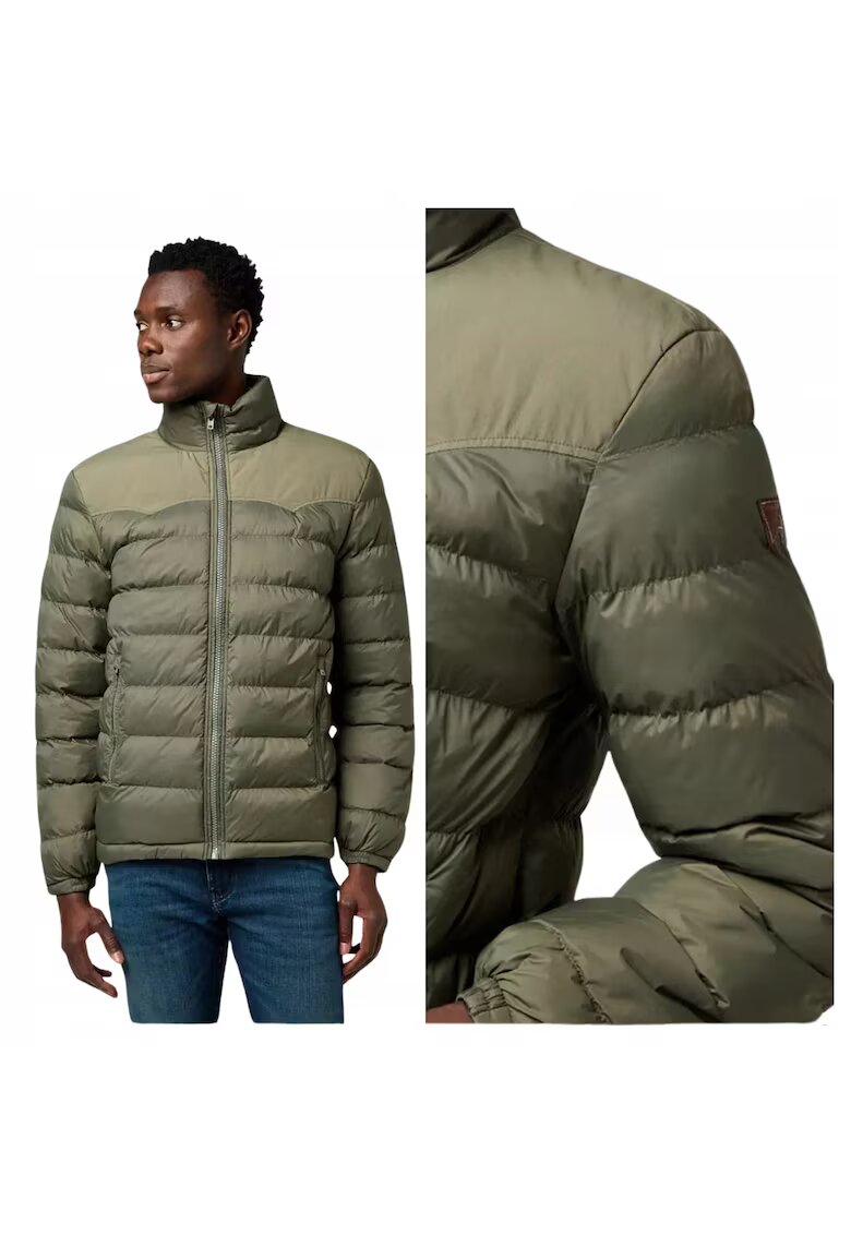 Wrangler Мъжко яке - Packable Puffer - Regular Fit - Висока яка - Цип - Топло и удобно - Дълги ръкави - Полиамид - Зелено