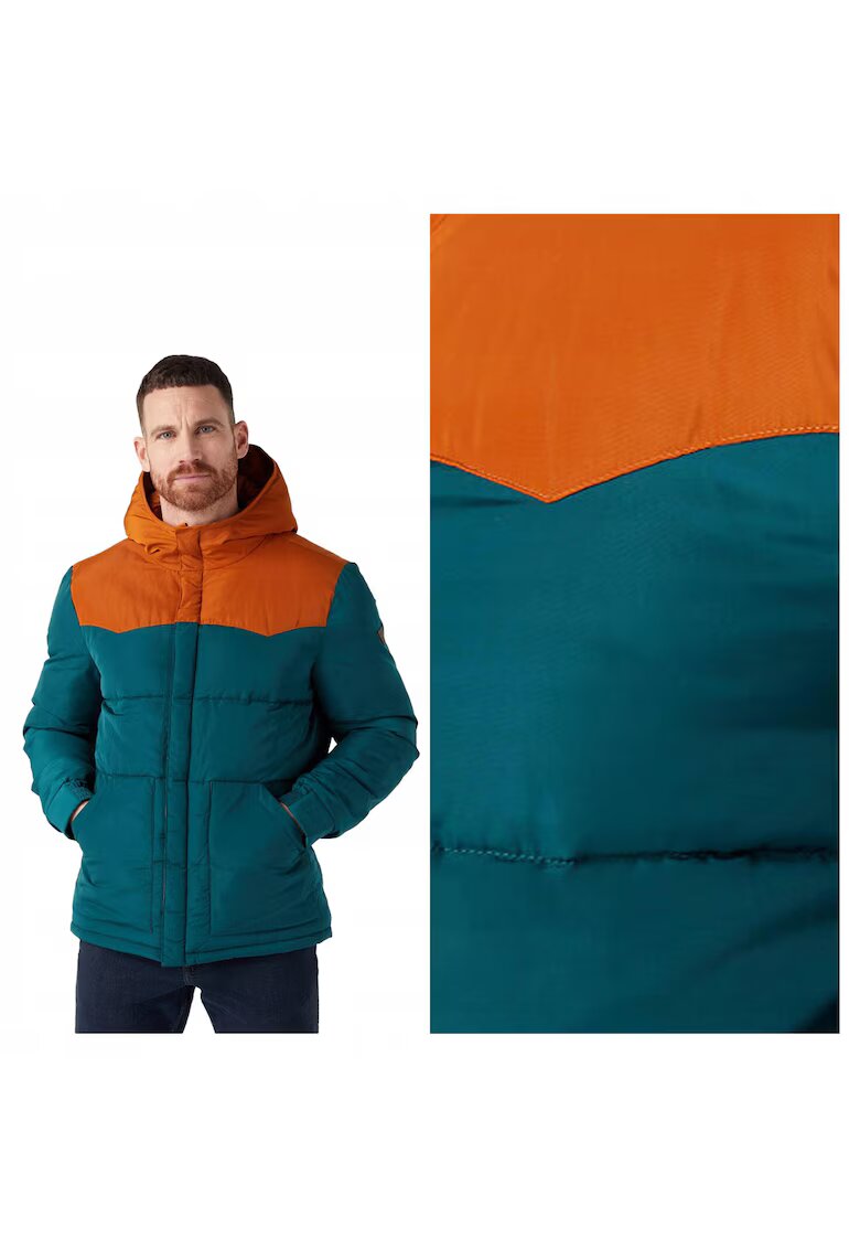 Wrangler Мъжко яке - Puffer Jacket - Regular Fit - Класически дизайн - Дълги ръкави - 2 джоба - С цип - Памук -