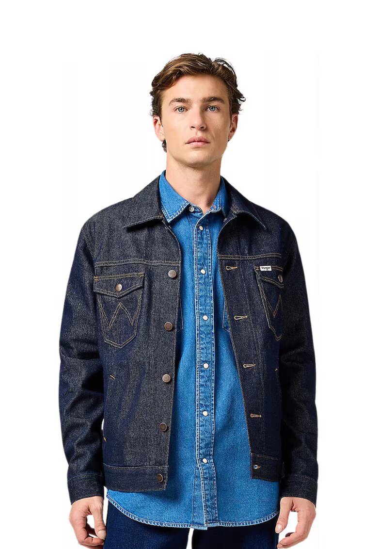 Wrangler Мъжко яке Regular - тъмносиньо - два джоба с капаци - памук