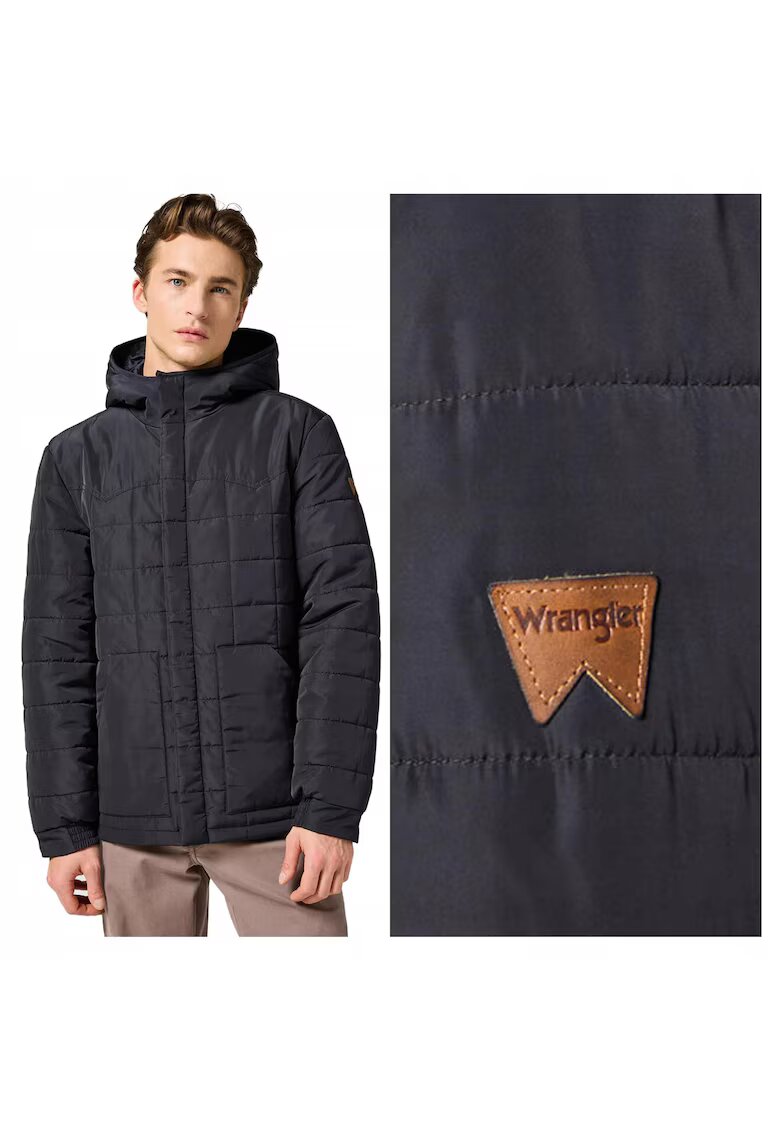 Wrangler Мъжко яке - Transitional Puffer - Стандартна кройка - Класически дизайн - Без качулка - Цип - Памук - Черно