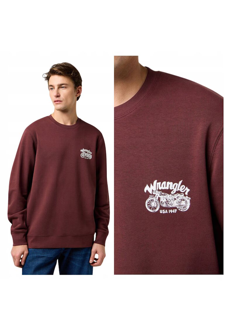 Wrangler Суичър Americana Crew - мароко