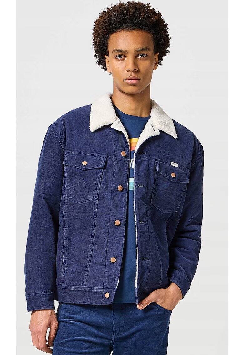Wrangler Яке Katana Sherpa - Кадифе - Тъмносин