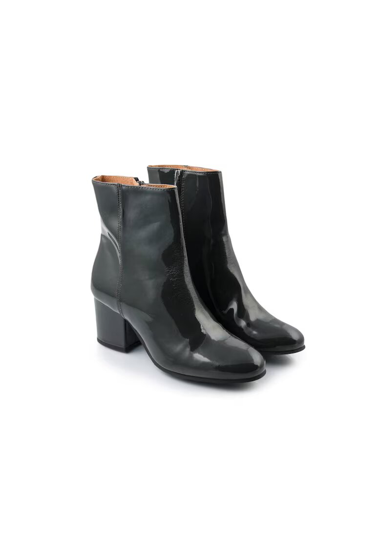 Yaya Botine din piele lacuita - Negru - Черен