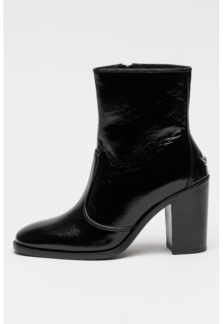 Zadig  Voltaire Кожени боти Preiser с лачен ефект - Черен