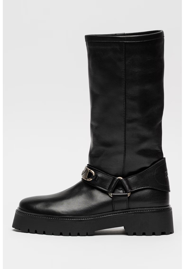 Zadig  Voltaire Кожени ботуши Angie - Черен