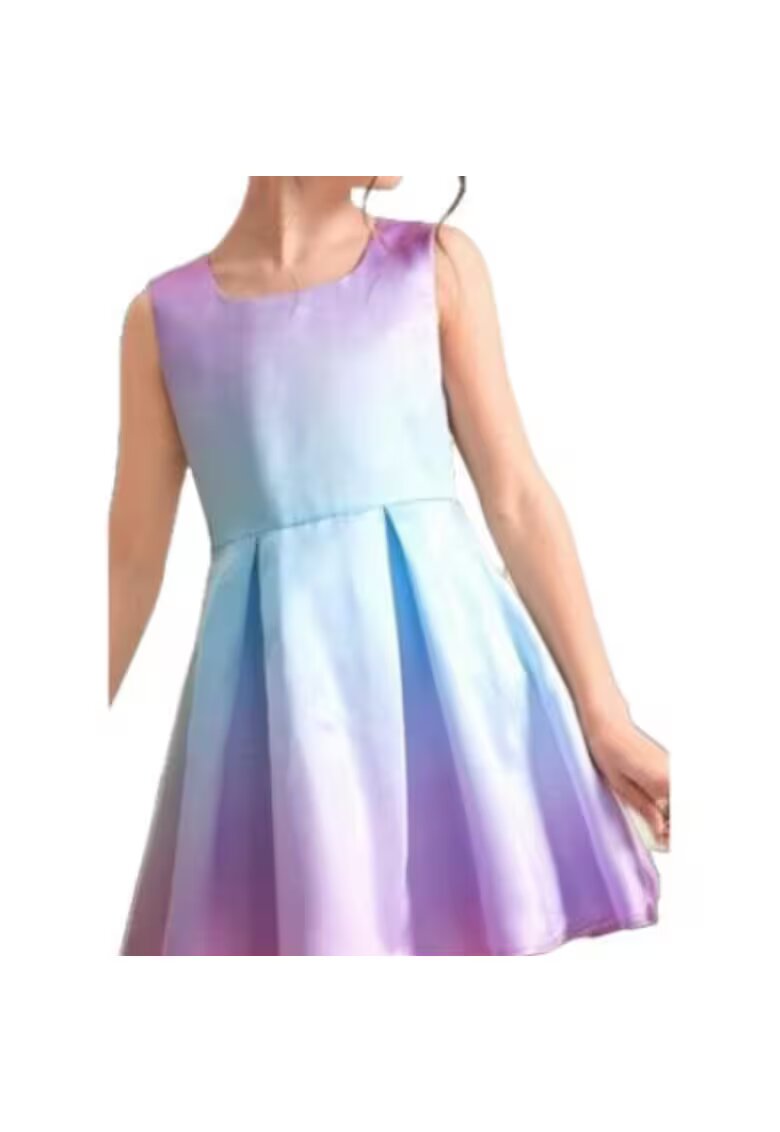 ZOYA Fashion Рокля за момиче Aldina - елегантна - Текстил - лилаво и синьо - без ръкави - 152 СМ