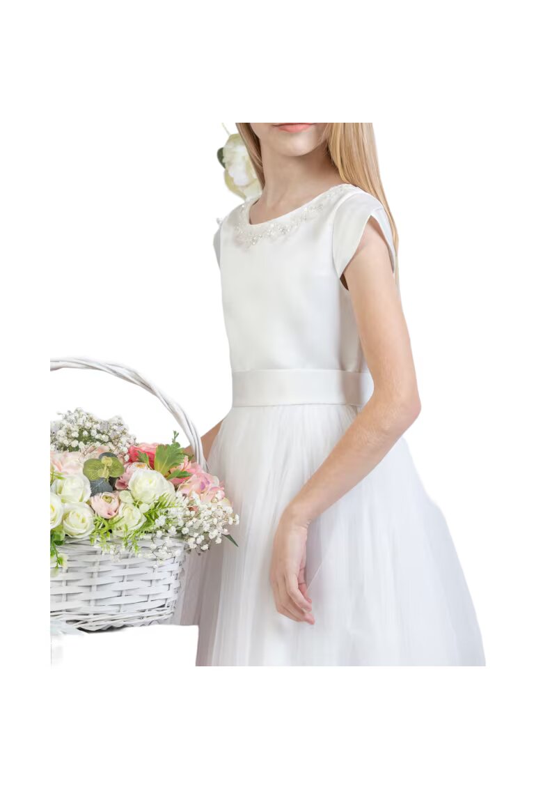 ZOYA Fashion Рокля за момиче - Elida - Тюл - Бяла - Бял